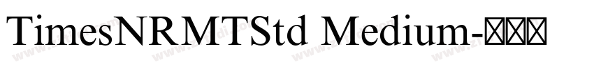 TimesNRMTStd Medium字体转换